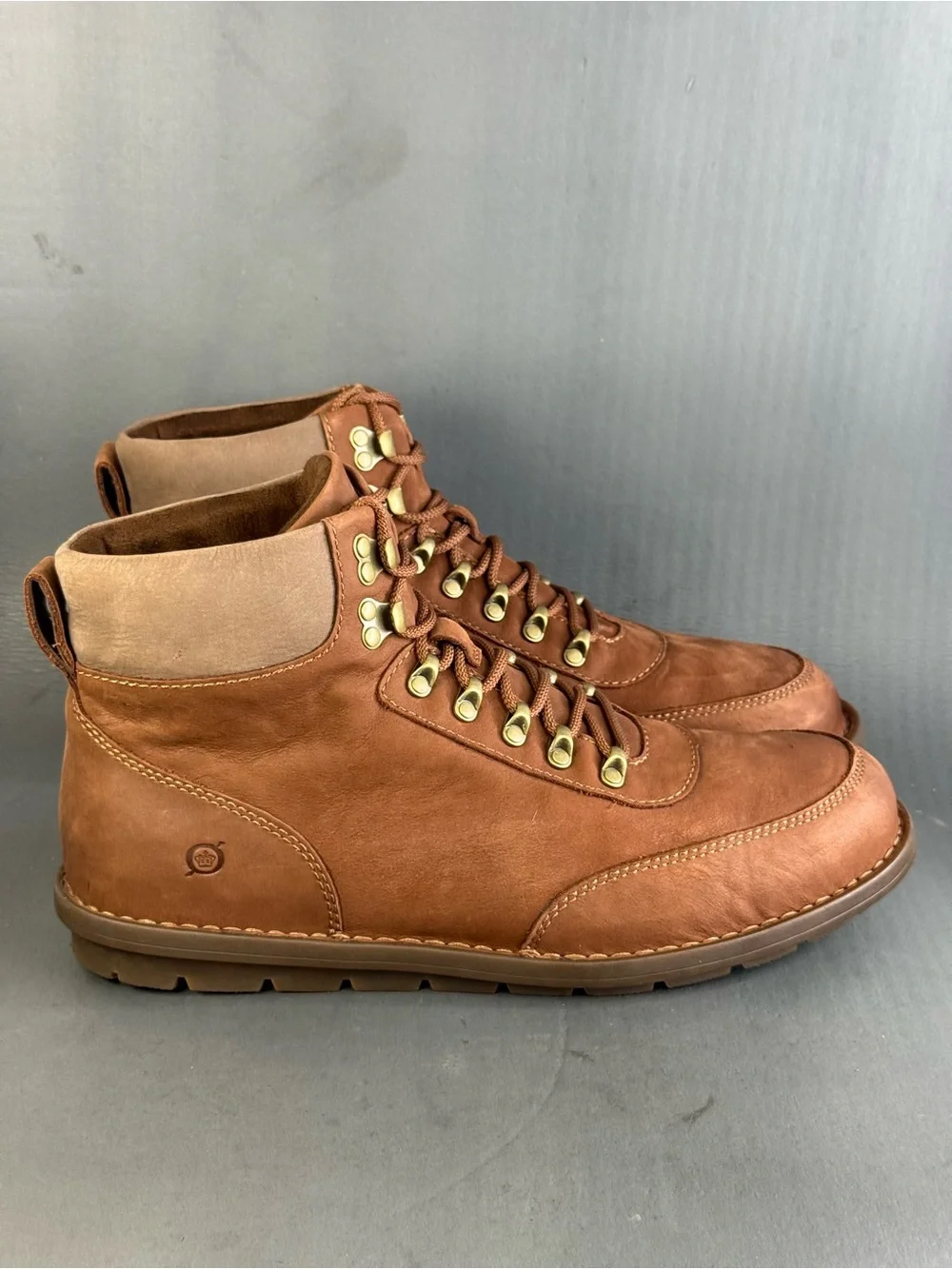 Born Men's Scout Waterproof Ankle Boots Brown Combat Chukka Lace Up Size 11.5